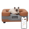 LAUSAINT HOME Temperature Control Pet Sofa Bed for Medium to Large Pets, Tuya App and Manual Control, Wear‑Resistant PU Leather