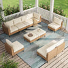 Lausaint Home 10-Piece Rattan Outdoor Sectionals with Sofa, Beige