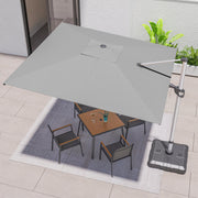 LAUSAINT HOME 10FT Patio Umbrella, Outdoor Large Cantilever Umbrella with 360° Rotation, Gray