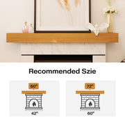 LAUSAINT HOME 60″ Solid Pine Floating Fireplace Mantel Shelf with Hidden Steel Brackets