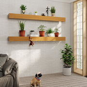 LAUSAINT HOME 72″ Solid Pine Floating Fireplace Mantel Shelf with Hidden Steel Brackets
