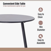 LAUSAINT HOME 3 Pieces Patio Bistro Set, Outdoor Bistro Set with Coffee Table for Patio & Garden, Brown Wicker