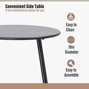 LAUSAINT HOME 3 Pieces Patio Bistro Set, Outdoor Bistro Set with Coffee Table for Patio & Garden, Brown Wicker