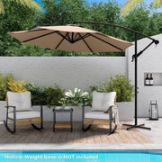 LAUSAINT HOME 10 Ft Cantilever Patio Umbrella, Round Outdoor Umbrella with Crank and UV Resistant