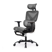 LAUSAINT HOME Ergonomic Office Chair with Adjustable Lumbar Support, Headrest and Armrests, High Back Desk Chair with Retractable Footrest, Black