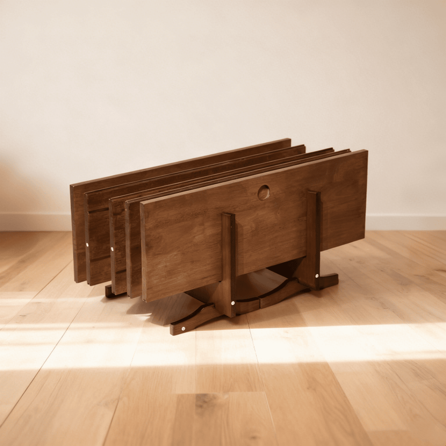 LAUSAINT HOME Solid Wood Topper Storage Rack, Free Standing Board Holder for Board Game Table Panels