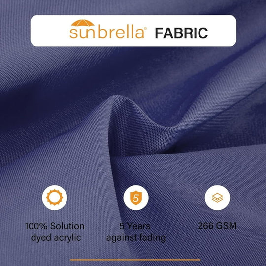 LAUSAINT HOME 12FT Sunbrella Patio Umbrella with Base, Large Hanging offset Cantilever Umbrella with 360°, Navy Blue