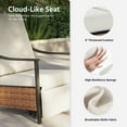 LAUSAINT HOME Outdoor Recliner Chair, Wicker Patio Lounge Chair with Adjustable Backrest & Footrest, Olefin Cushion